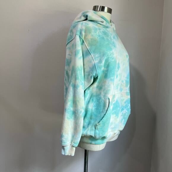Aerie Oversized Multicolored Cozy Warm Distressed Tie Dye Hoodie Size XS - Picture 3 of 9